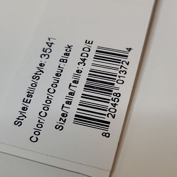 NEW 34DD CONVERTIBLE STRAPLESS 3 WAY BLACK FLEX UNDERWIRE DOMINIQUE BRA 3541 NWT - Picture 7 of 7